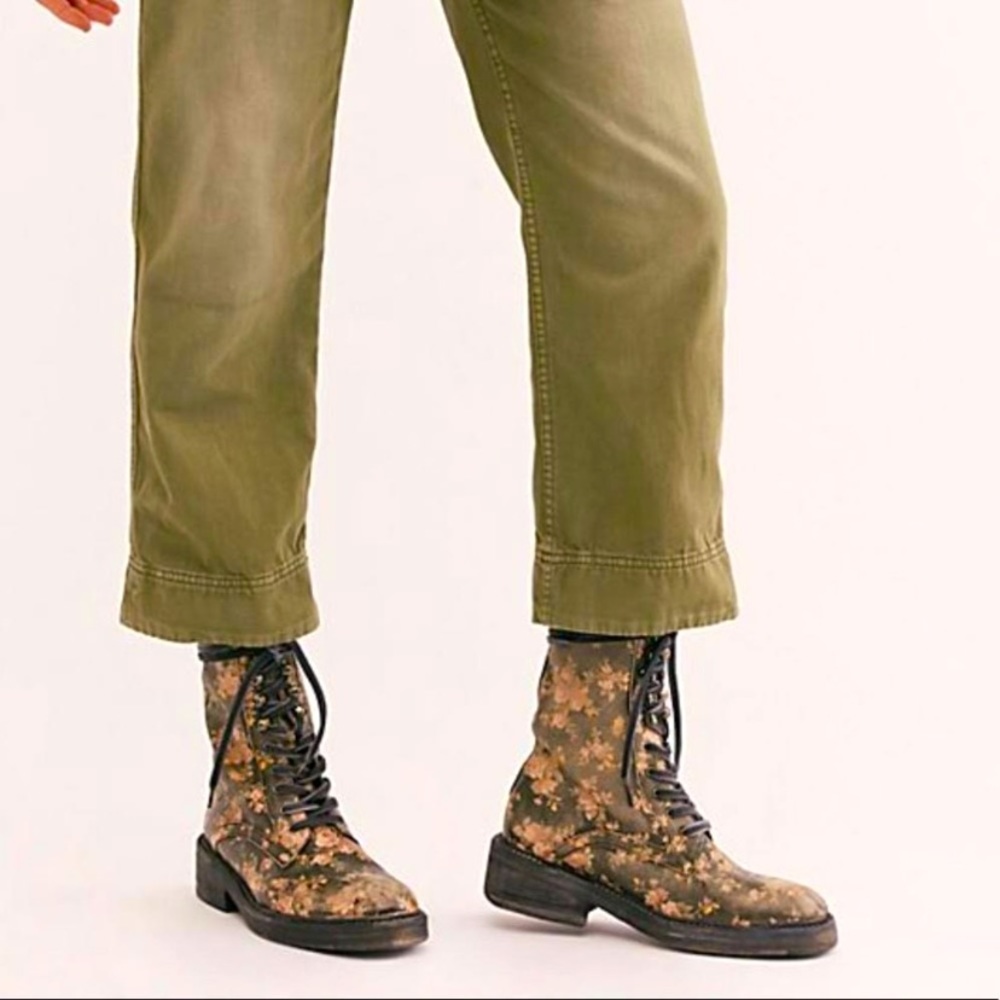 Free People Santa Fe Lace Up Combat Boots